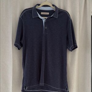 Tommy Bahama Blue Polo Shirt with Subtle Texture